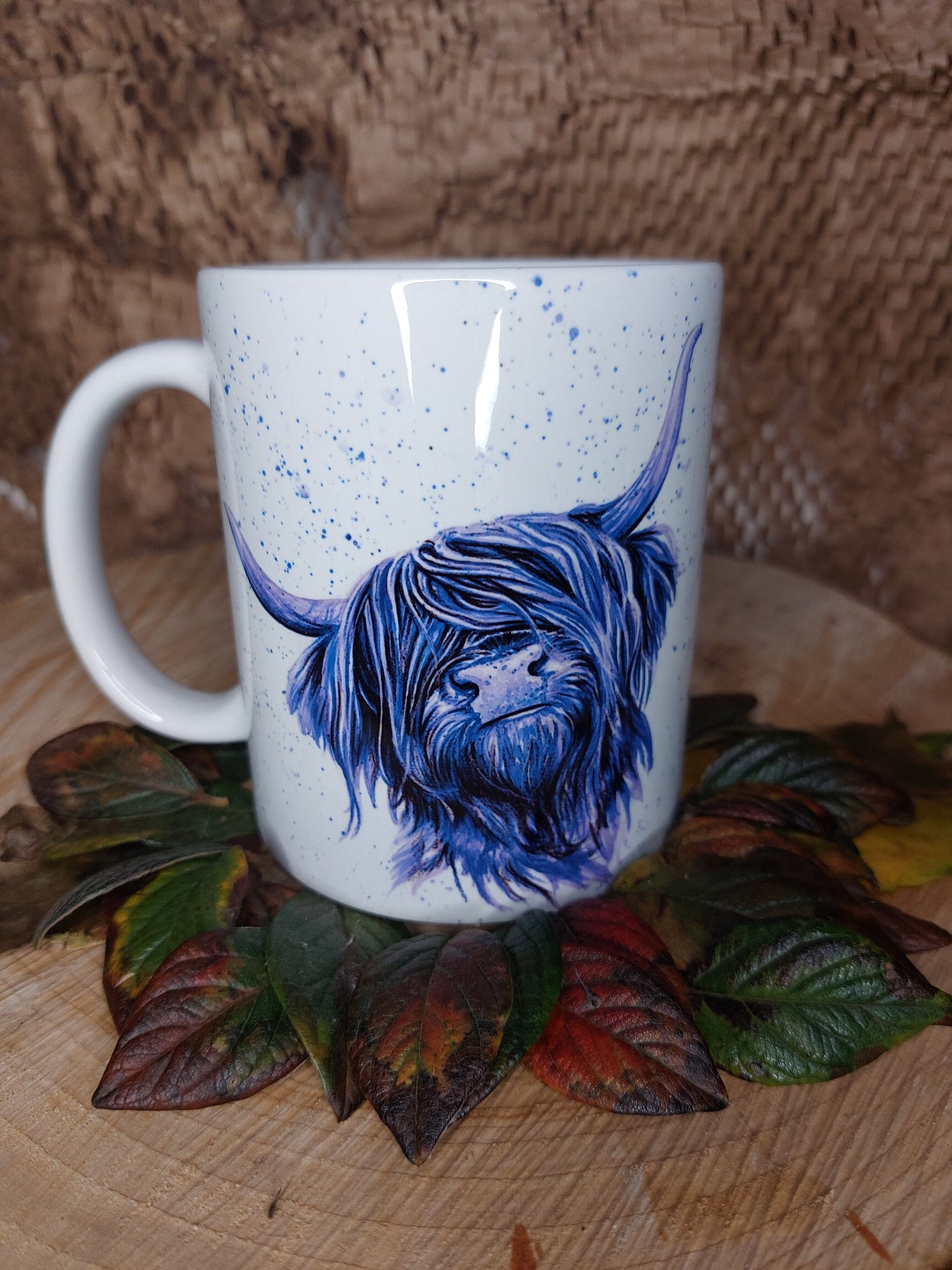Purple Cows Head Mug
