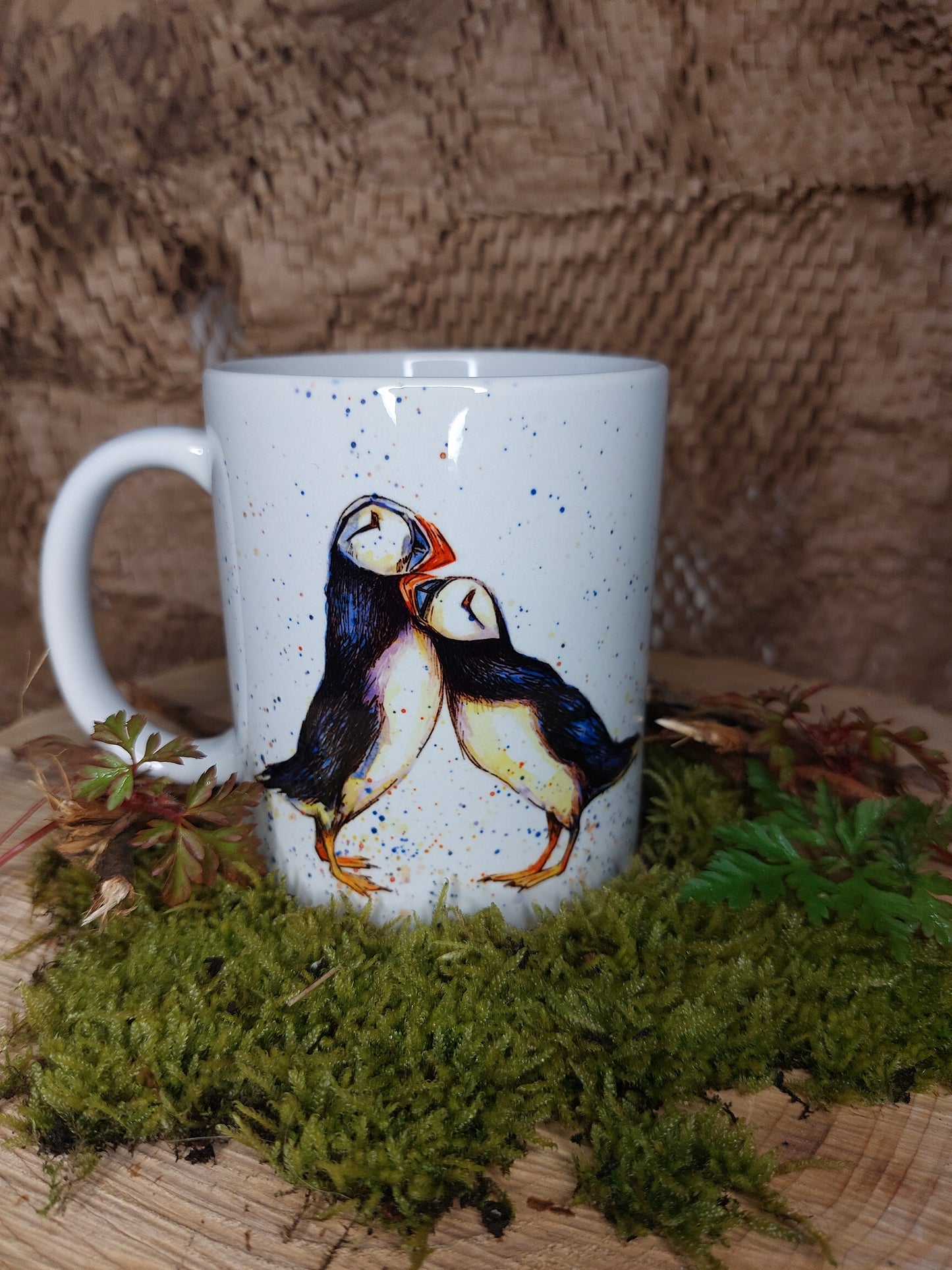 Puffins Embrace Mug