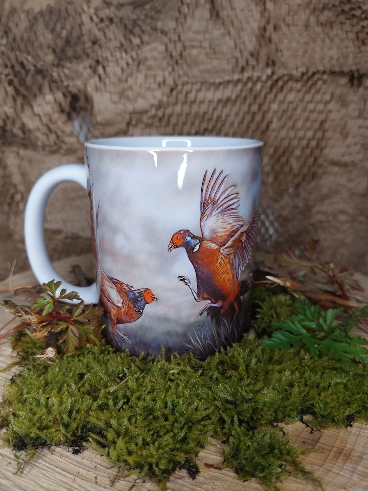 Pheasants in Flight Mug