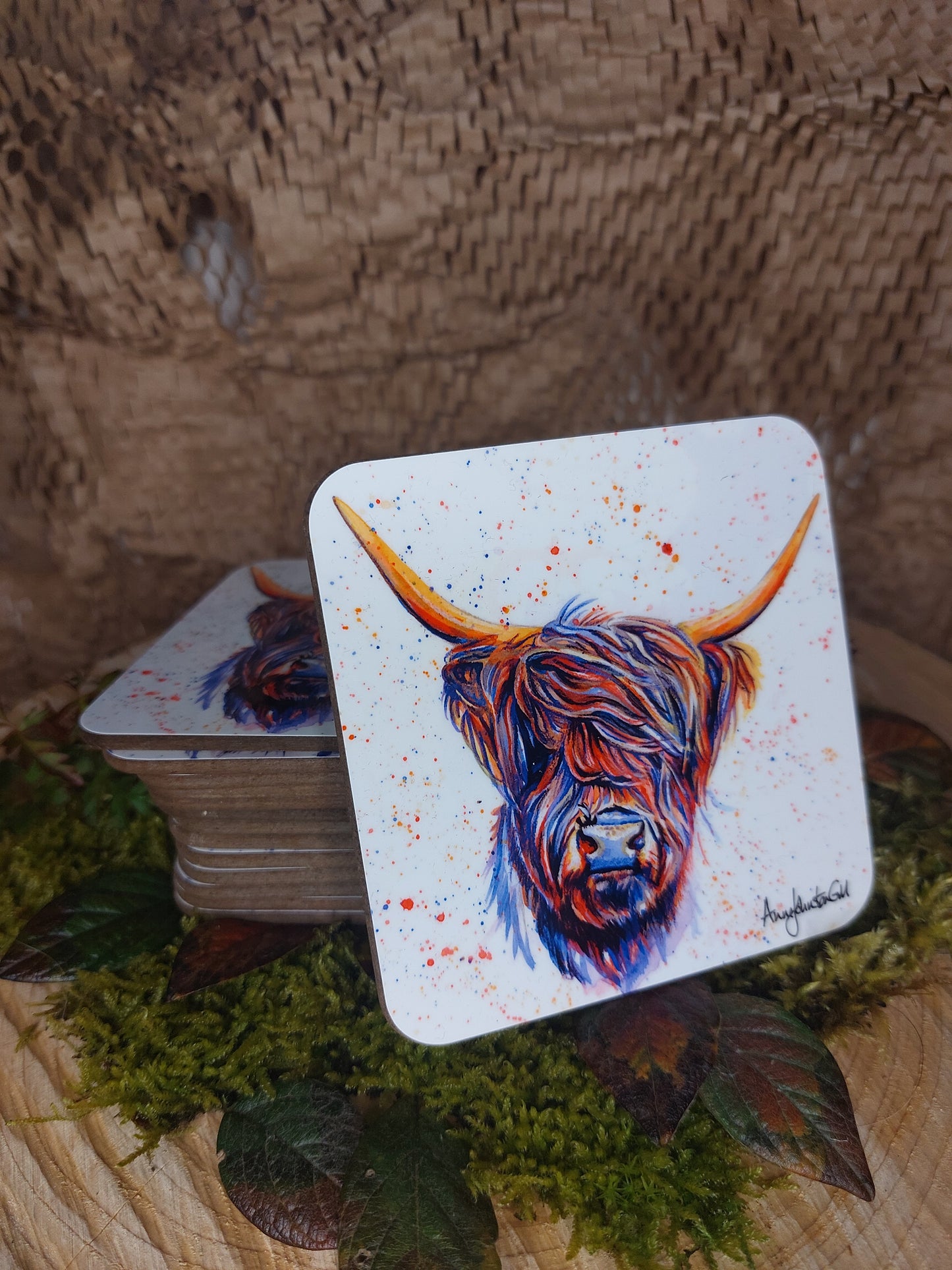 Multicolour Cow Coaster