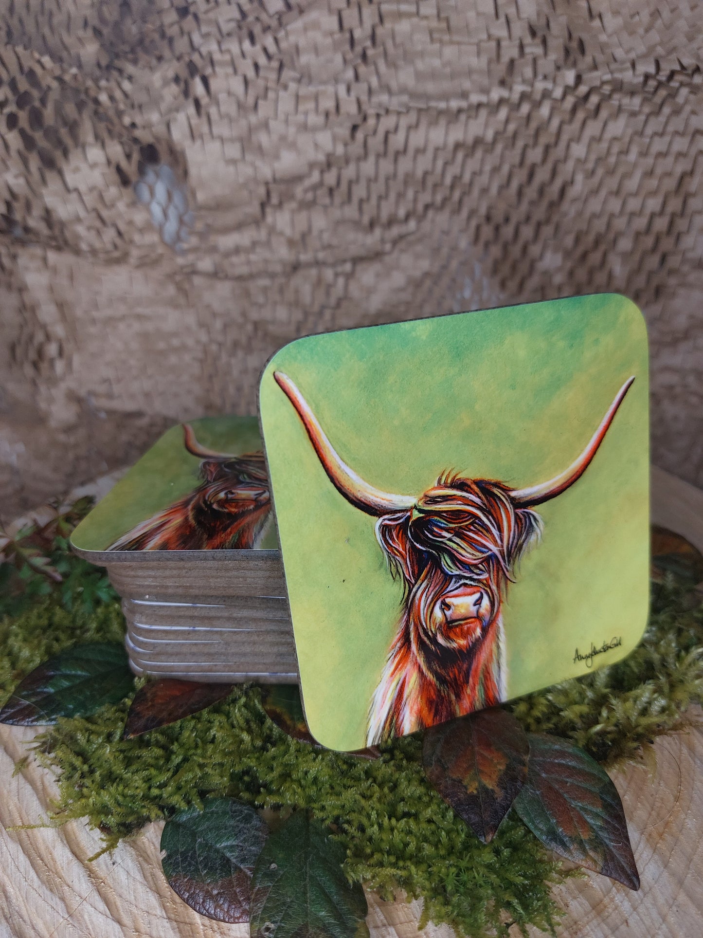 Green Cow Coaster