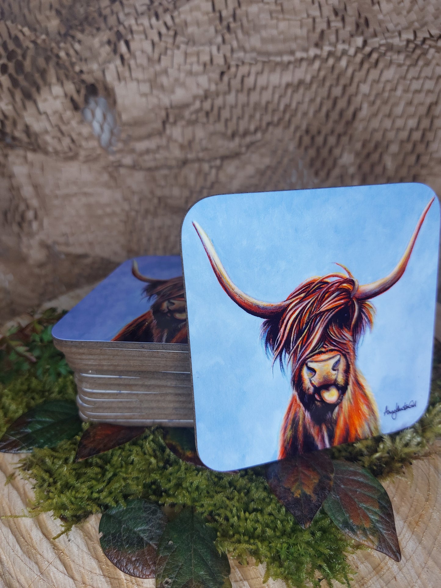 Blue Cow Coaster