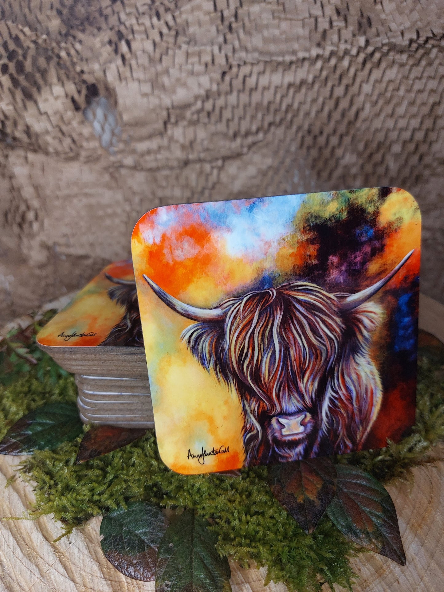 Multicolour Cow Coaster