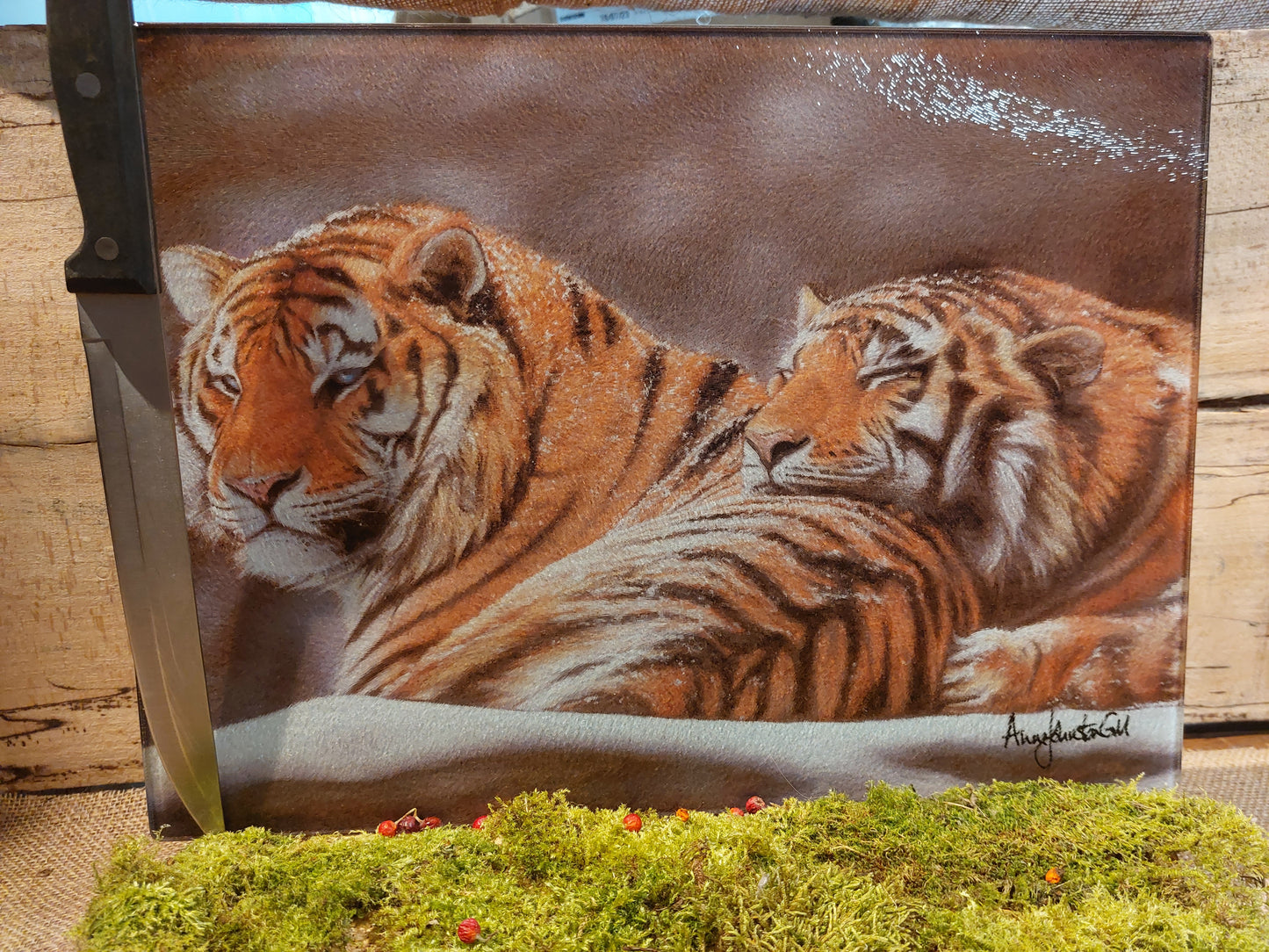 Snow Tiger Cutting Board