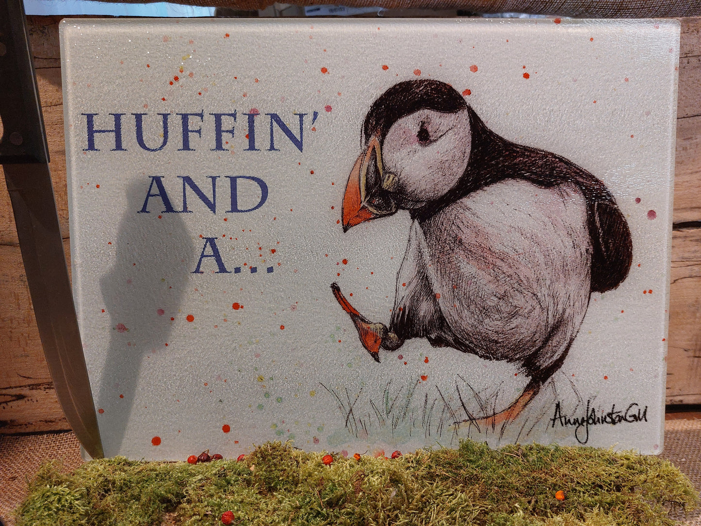 Huffin' and a Puffin Cutting Board