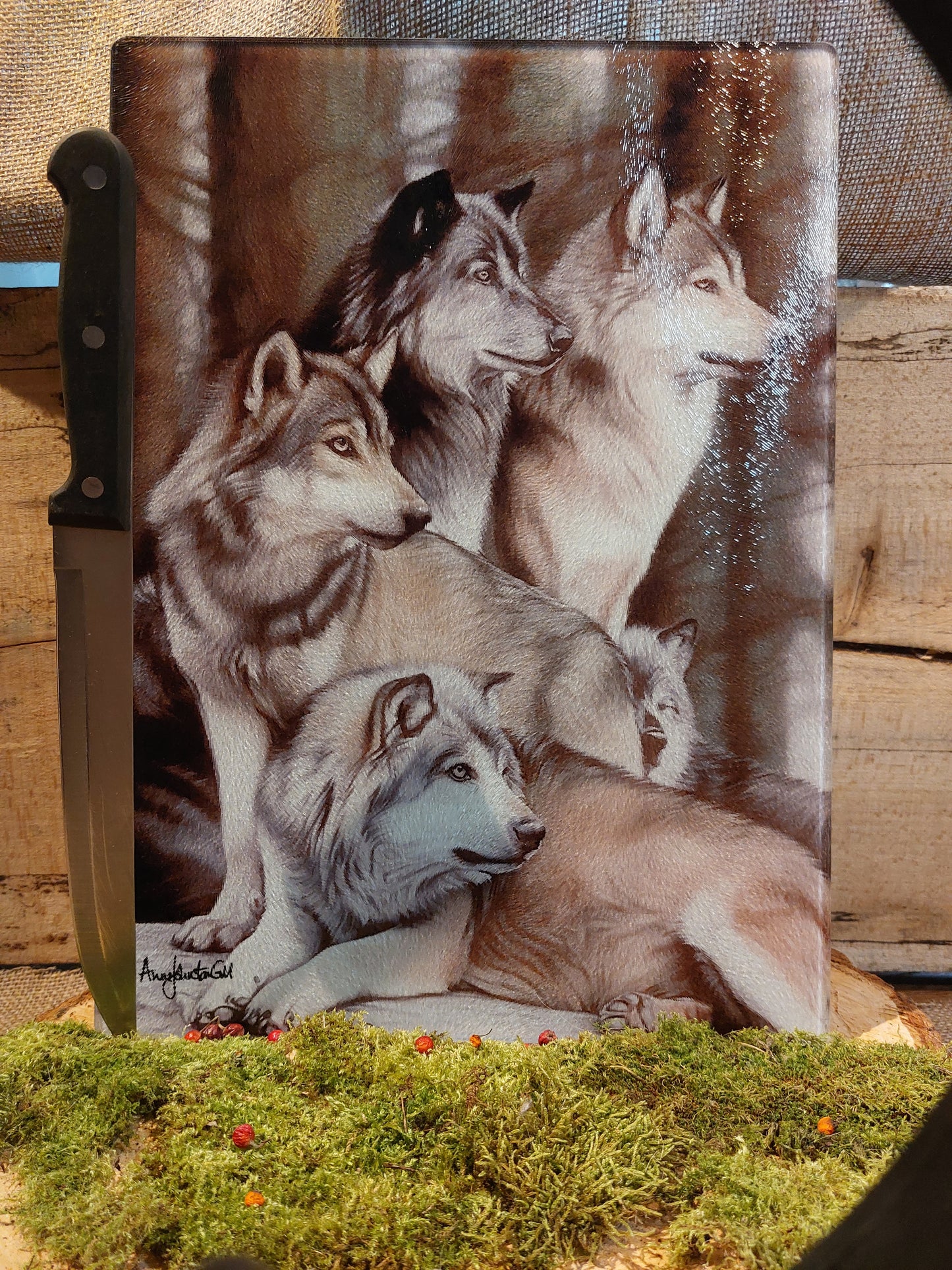Wolf Pack Cutting Board