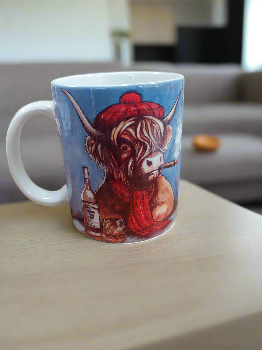 "Night in the pub" Cow Mug