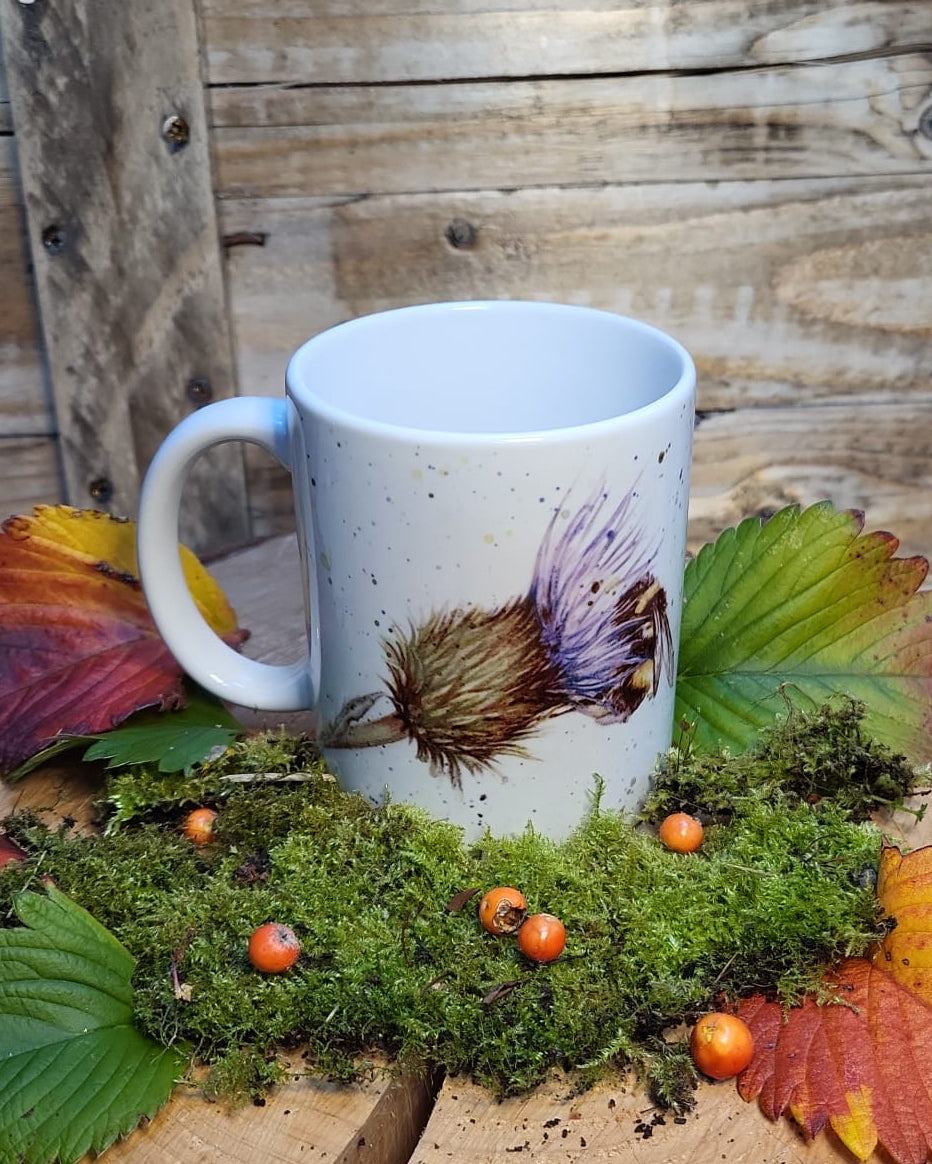Bee and thistle mug