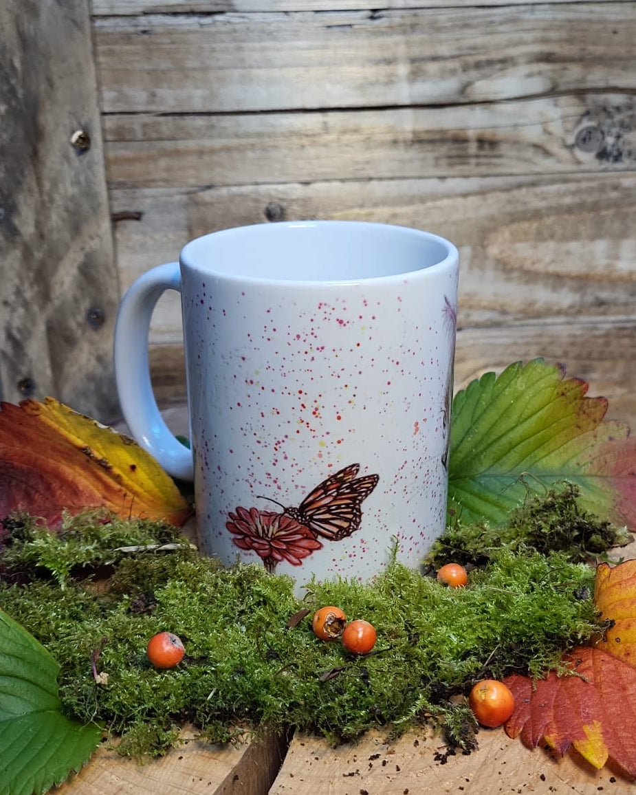 Cat and Butterfly mug