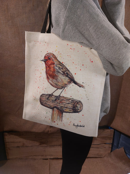 Robin On Spade Tote Bag