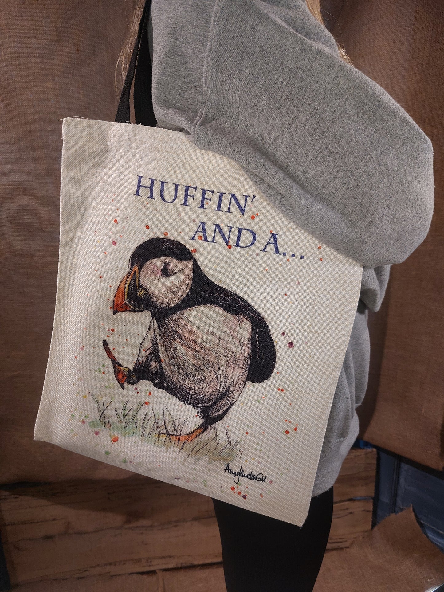 Huffin and a Puffin Tote Bag