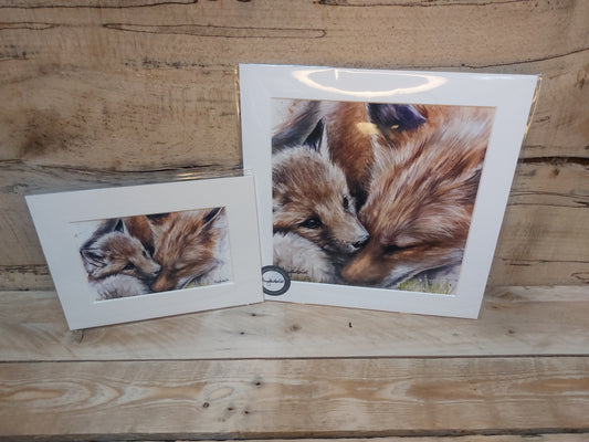 Fox and Cub Print