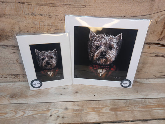 Westie in Suit Print