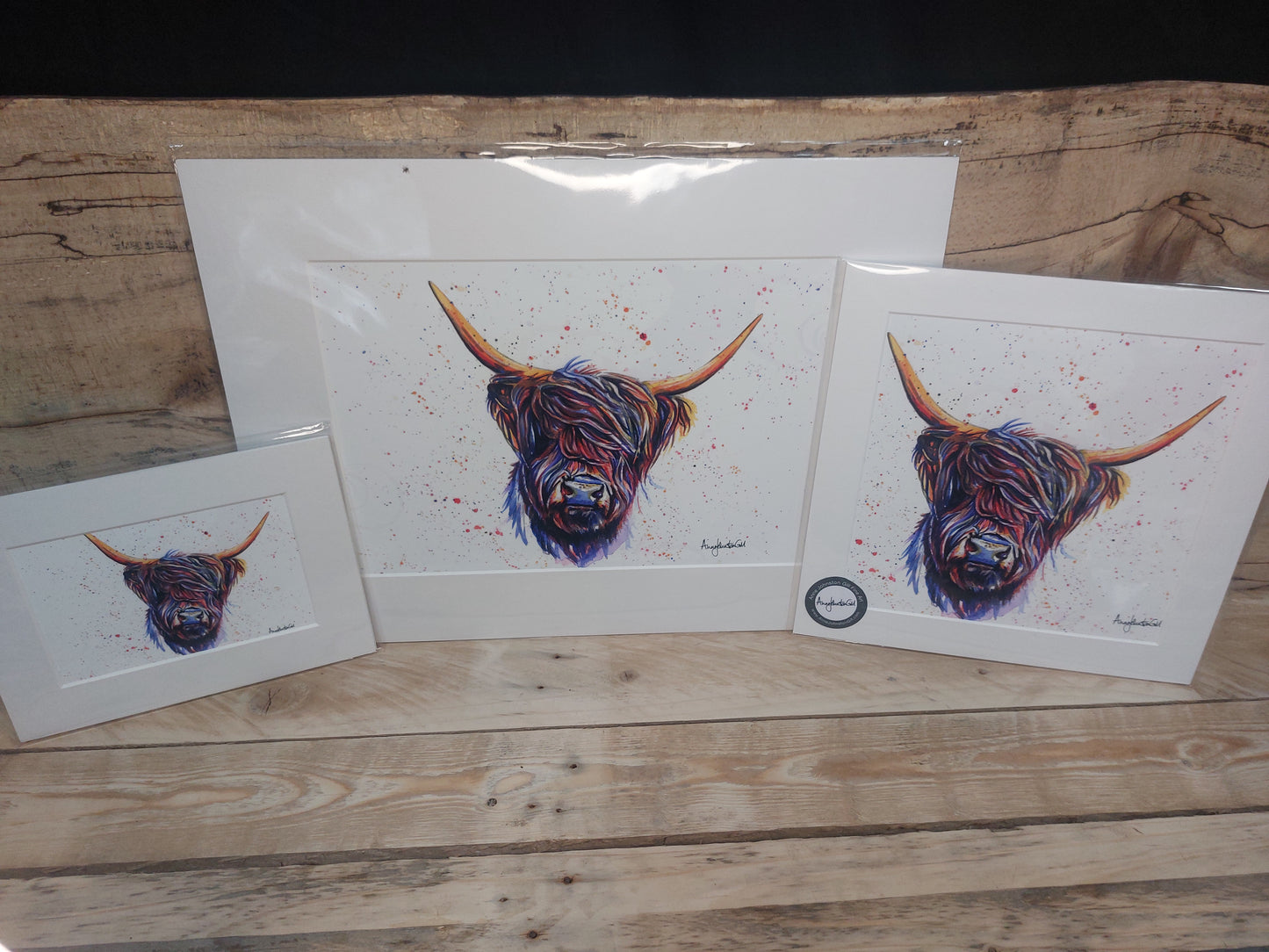 Multicoloured cow print