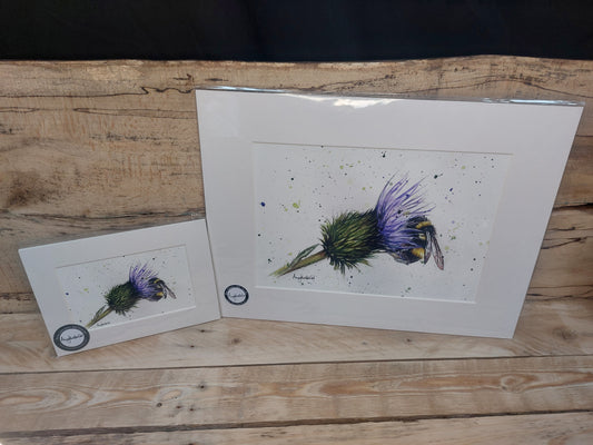 Bee and Thistle Print