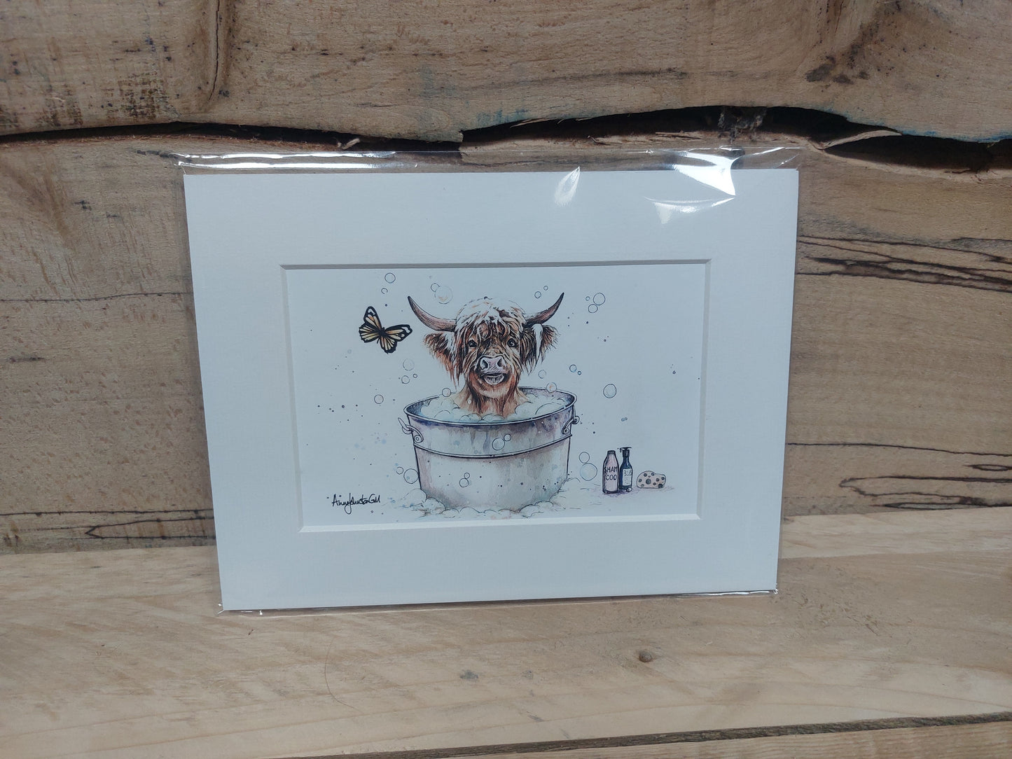 "Butterfly Bath" Cow Print