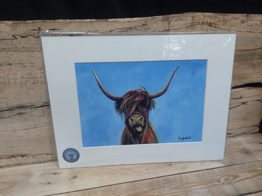 Blue Cows Print