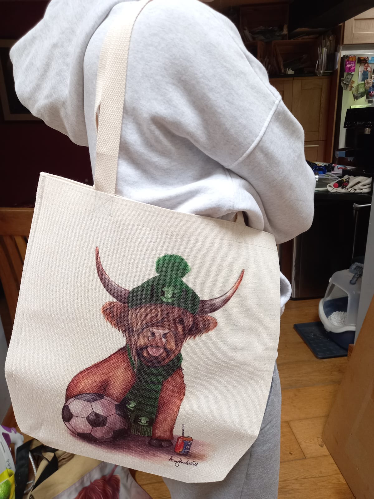 Football Fan Cow Tote Bag