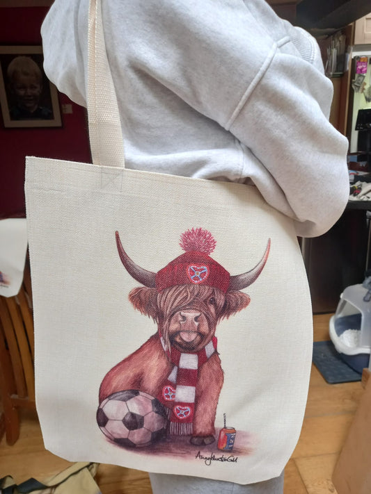 Football Fan Cow Tote Bag