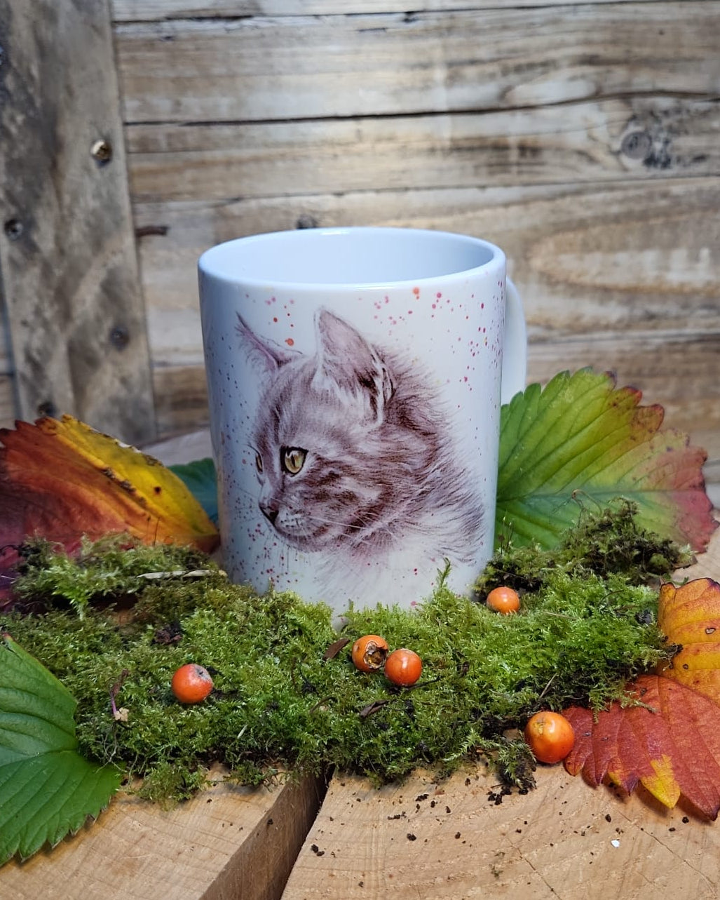 Cat and Butterfly mug