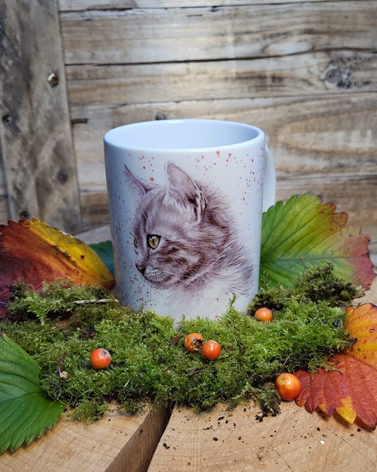 Cat and Butterfly mug